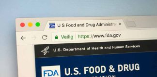 FDA website on a computer screen.