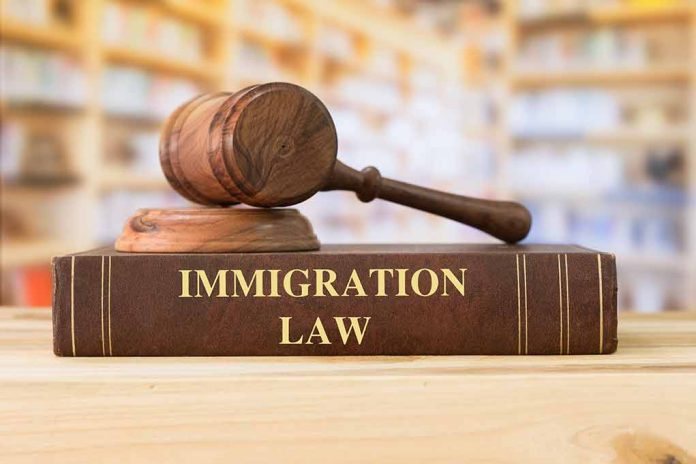 408809950 featured image Gavel on immigration law book in library