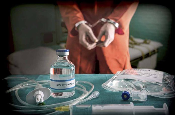 765745765 featured image Handcuffed person near sodium thiopental and medical equipment