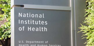 Sign for National Institutes of Health near trees