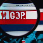 GOP website viewed through a magnifying glass