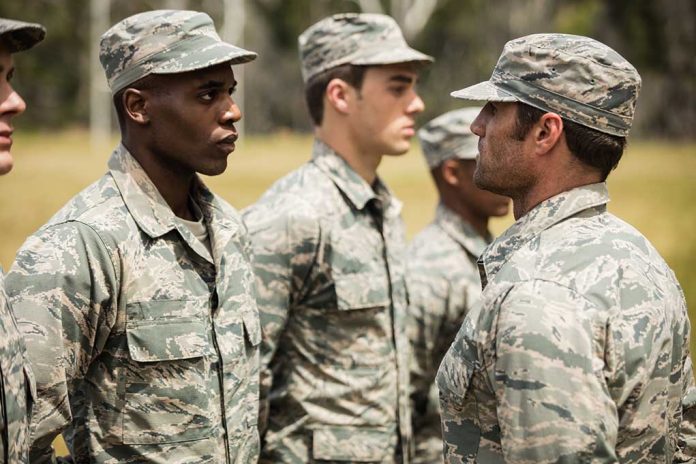 630916748 featured image Soldiers standing in line during outdoor inspection