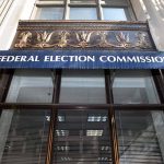Federal Election Commission building entrance with awning