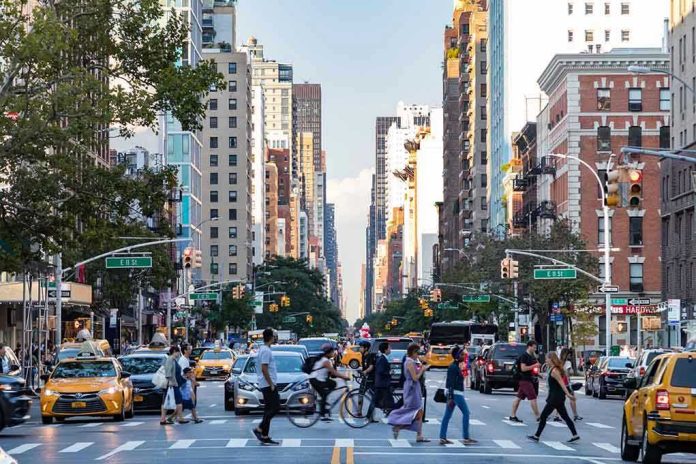 busy city street