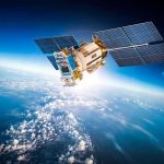 Meteor EXPLODES Over Ohio Satellite orbiting Earth with moon in background.