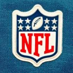 NFL logo patch on a blue background