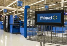 Stolen Machete Horror Inside Walmart Walmart shopping cart inside store near checkout aisle