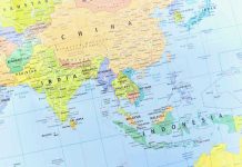 Iran Chaos Spikes Asia’s Biofuel Gamble Map of South and Southeast Asia countries.