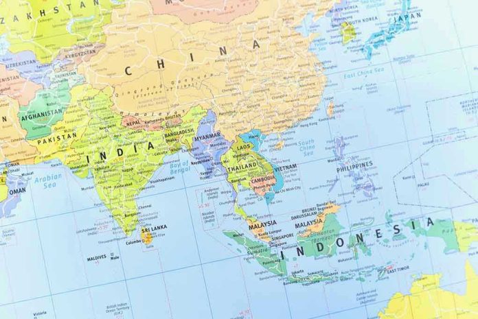 Map of South and Southeast Asia countries.