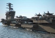 Trump’s Shocking Taiwan Silence Sparks Panic Aircraft carrier deck with jet planes.