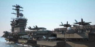 Trump’s Shocking Taiwan Silence Sparks Panic Aircraft carrier deck with jet planes.