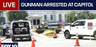Man With Shotgun Dashes Towards Capitol 🔴LIVE: U.S. Capitol on lock down after armed man arrested at barricade | FOX 10 Phoenix