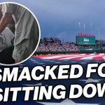 Anthem Slap Erupts At Wrigley Cubs fan gets SMACKED after REFUSING to stand for National Anthem! 🇺🇸