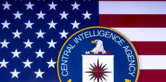 CIA emblem on the United States flag