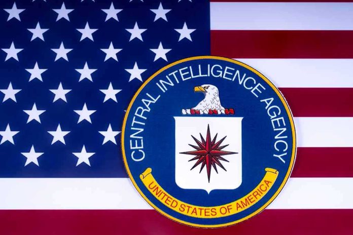 shutterstock_1051373186 CIA emblem on the United States flag