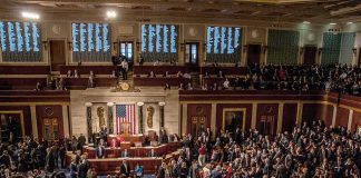 U.S. House chamber filled with lawmakers and staff