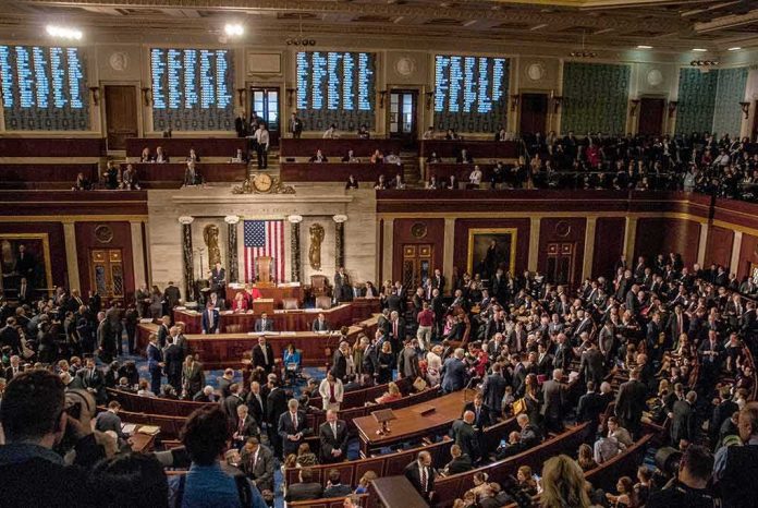 U.S. House chamber filled with lawmakers and staff