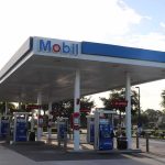 Ukraine Hits Refineries, Russia Feels It Mobil gas station with multiple pumps under a large canopy