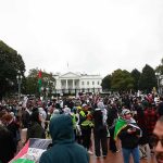 DSA Power Play Sparks Israel Firestorm Walter Jones among protesters in front of the White House