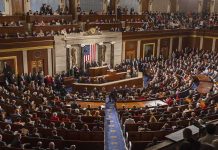 See How House Democrats Are TRAPPED on Trump Tariffs Legislative chamber filled with attendees during a formal address
