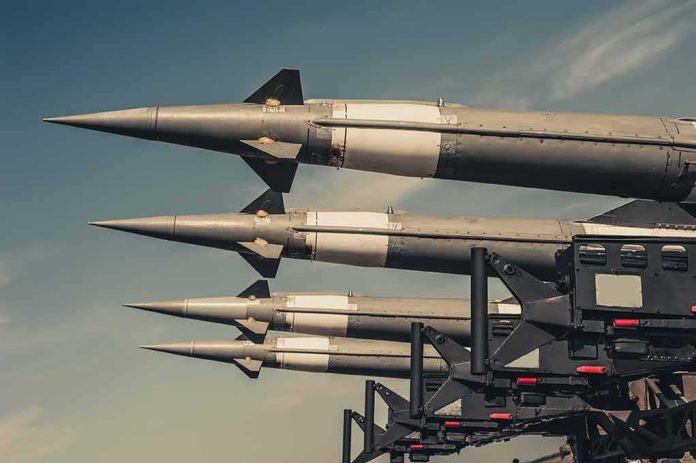 shutterstock_514931605 missiles mounted on a launcher