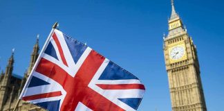 Princess Diana’s Brother Makes Explosive Claims Against Charles Union Jack flag with Elizabeth Tower in the background