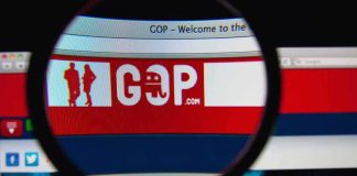 GOP Builds a SECRET WEAPON for the Midterms Magnifying glass focusing on GOP website banner